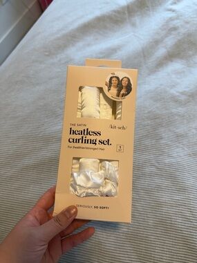 Kitsch Satin Heatless Curling Set - Ivory